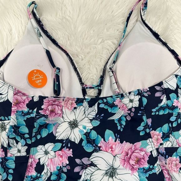 Floral One Piece Bathing Suit - Picture 5 of 5